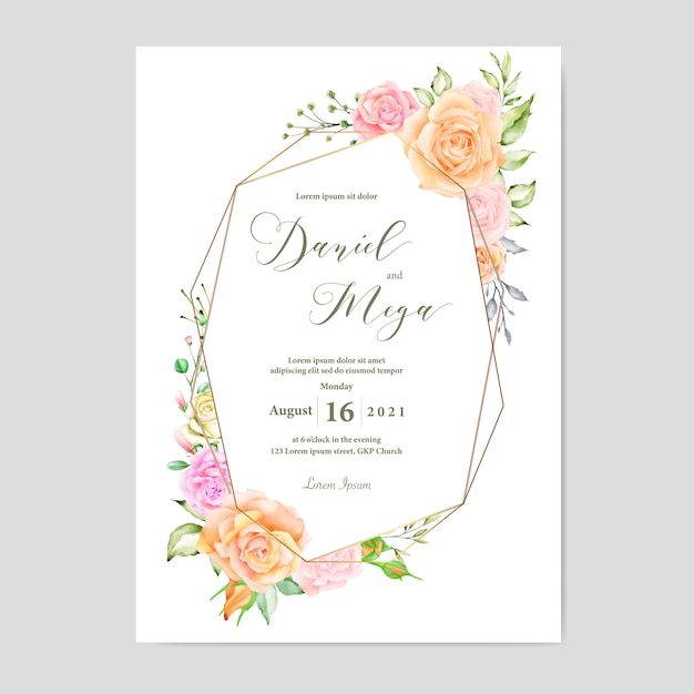 Premium Vector | Watercolor floral frame multi purpose background