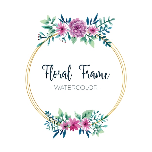 Download Watercolor floral frame Vector | Free Download