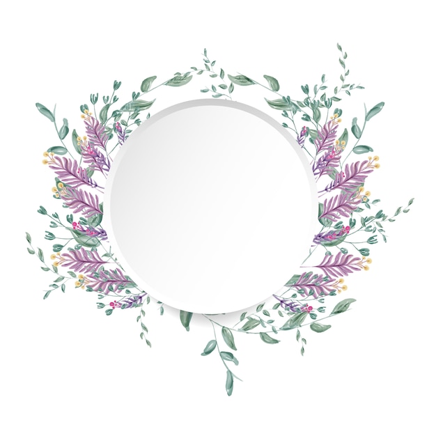 Premium Vector Watercolor Floral Frame