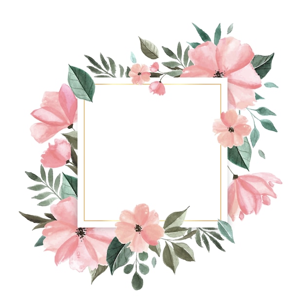 Download Free Vector | Watercolor floral frame