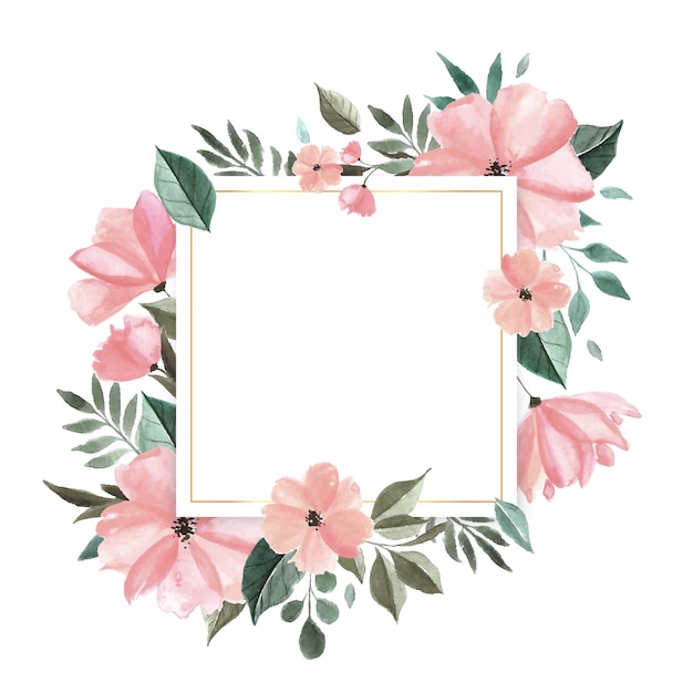 Free Vector | Watercolor floral frame