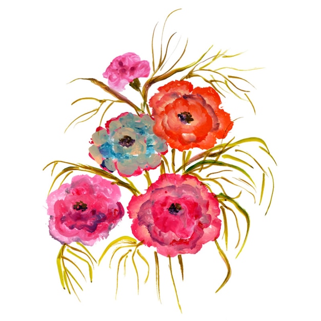 Download Watercolor floral set Vector | Free Download