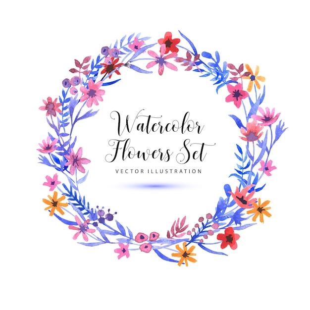 Download Free Vector | Watercolor floral wreath background