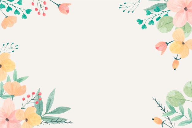 Premium Vector Watercolor Flowers Background In Pastel Colors