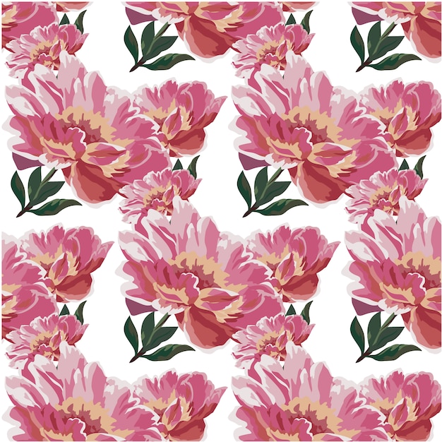 Watercolor flowers pattern background