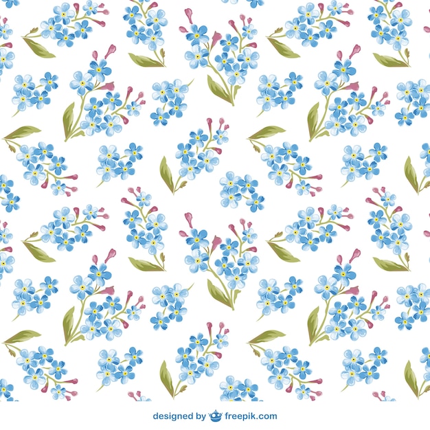 Download Watercolor flowers pattern | Free Vector