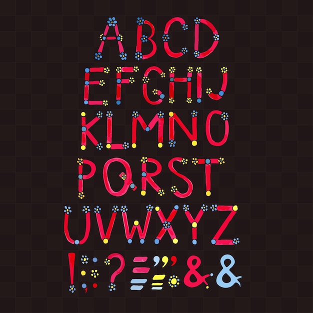 Download Watercolor font. hand drawn alphabet . | Premium Vector