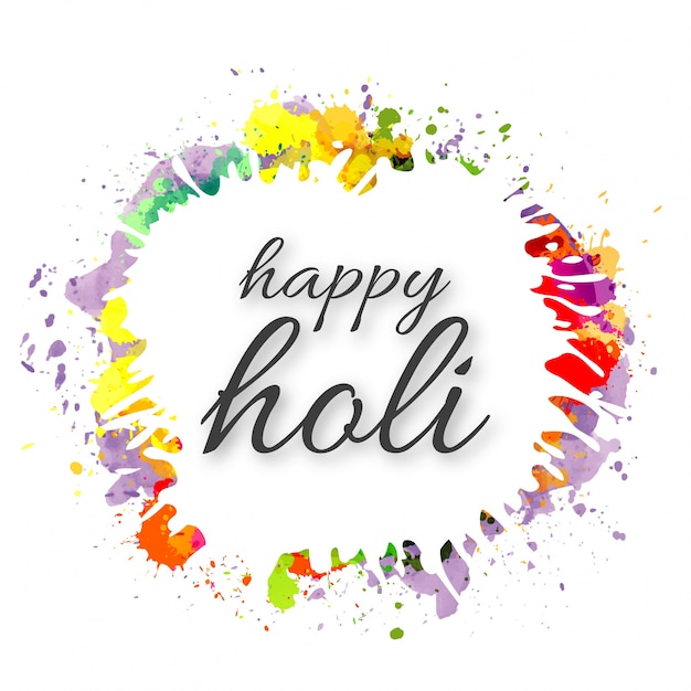 Free Vector | Watercolor frame for holi festival