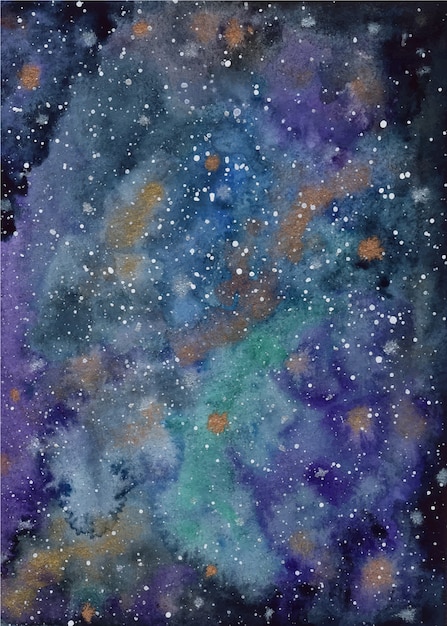 Download Watercolor galaxy background Vector | Premium Download