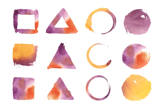 free to print watercolor in abstract shapes