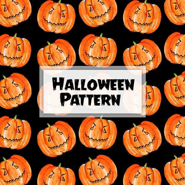 Download Watercolor halloween elements pattern background | Premium ...