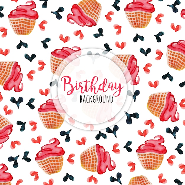 Premium Vector | Watercolor happy birthday background