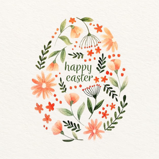 Premium Vector | Watercolor happy easter day design