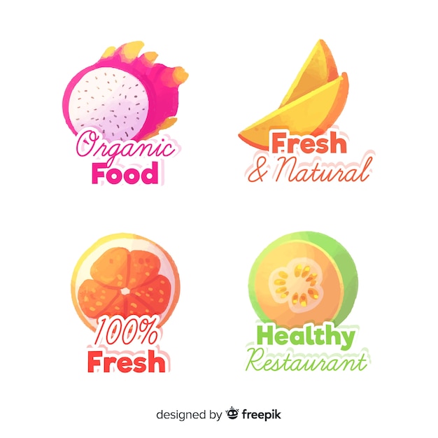 Download Free Download Free Watercolor Healthy Food Logo Set Vector Freepik Use our free logo maker to create a logo and build your brand. Put your logo on business cards, promotional products, or your website for brand visibility.