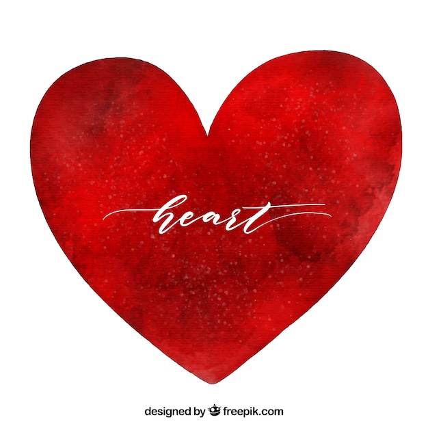 Download Free Vector | Watercolor isolated heart background