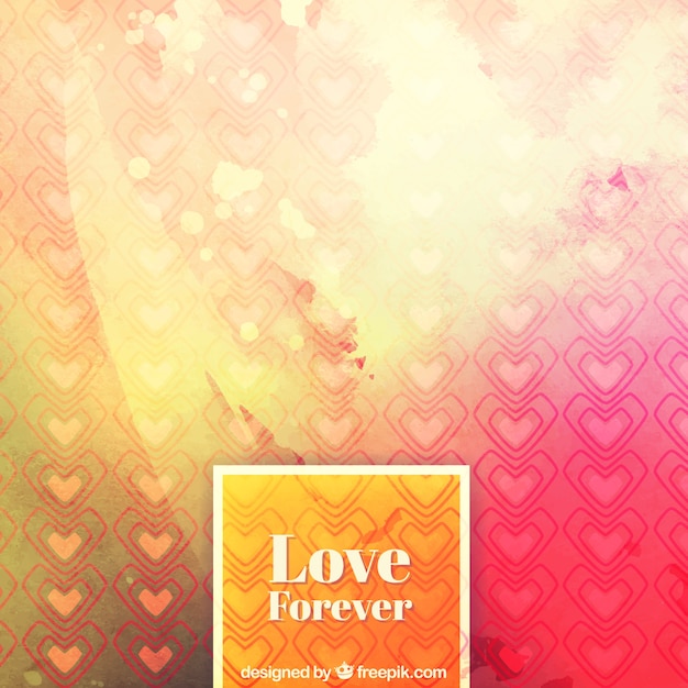 Watercolor love forever background