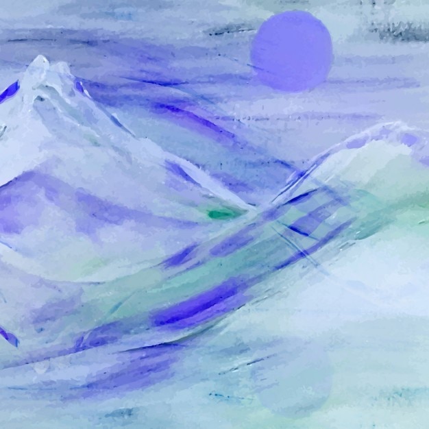 Watercolor mountains background