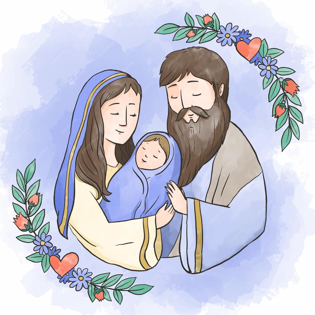 Free Vector | Watercolor nativity scene