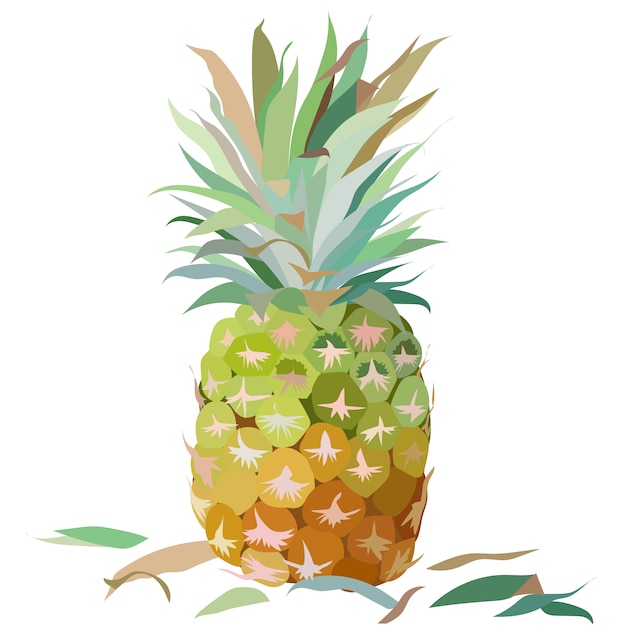 Download Free Vector | Watercolor pineapple background
