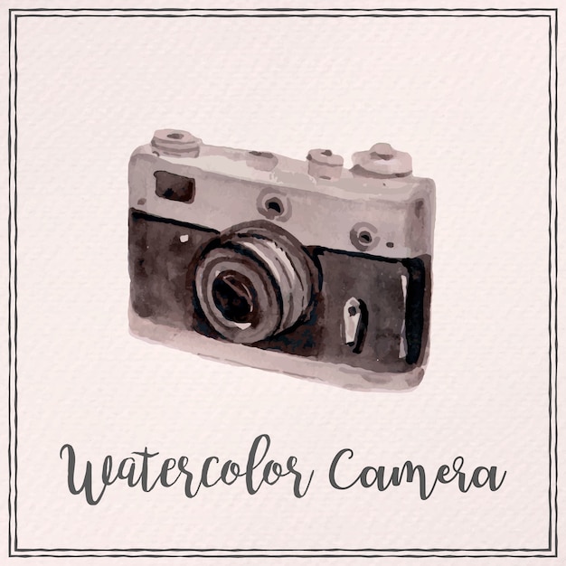 Download Free Vector | Watercolor polaroid camera background