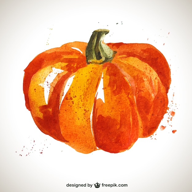 Download Free Vector | Watercolor pumpkin