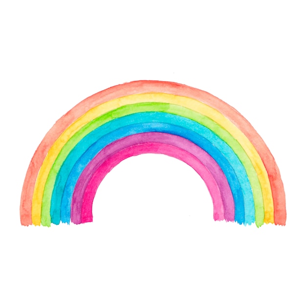Download Premium Vector | Watercolor rainbow design on white