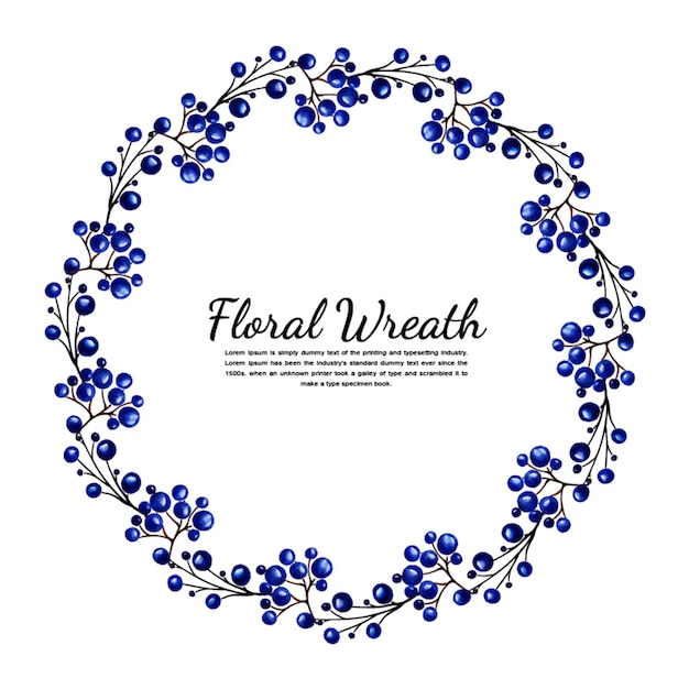 Download Premium Vector | Watercolor simple floral wreath
