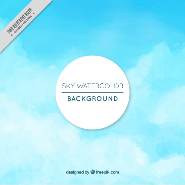 Watercolor simple sky background
