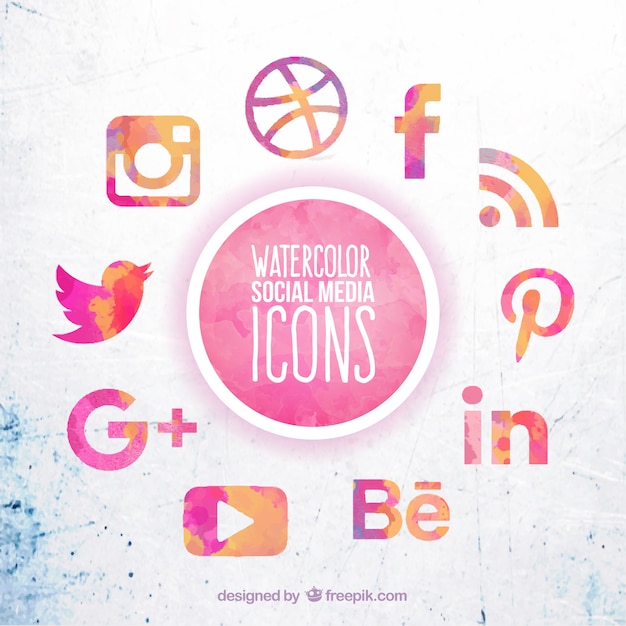 Download Free Watercolor Social Media Icons Premium Vector Use our free logo maker to create a logo and build your brand. Put your logo on business cards, promotional products, or your website for brand visibility.