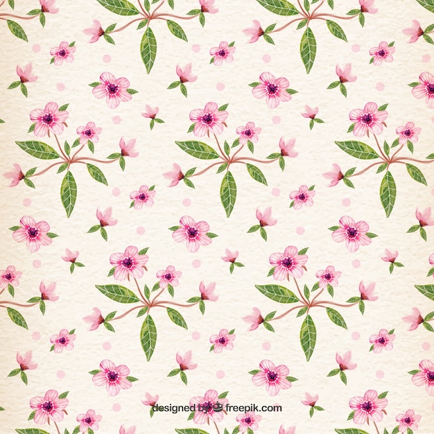 Watercolor spring pattern Free Vector Watercolor spring pattern Free Vector