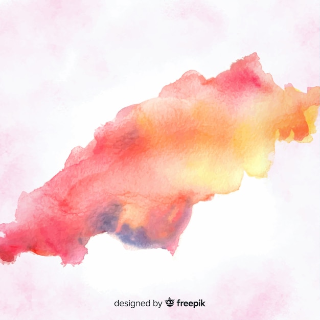 Watercolor stain with abstract shape Free Vector
