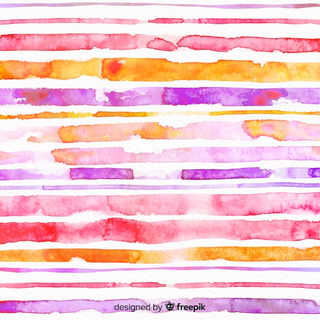 Watercolor stripes background | Free Vector