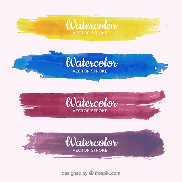 Download Watercolor strokes collection Vector | Free Download