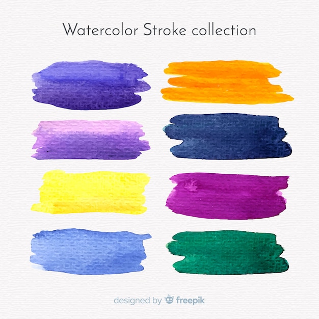 Free Vector | Watercolor strokes collection