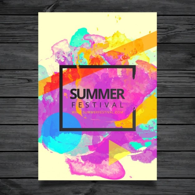 free-vector-watercolor-summer-festival-poster-template