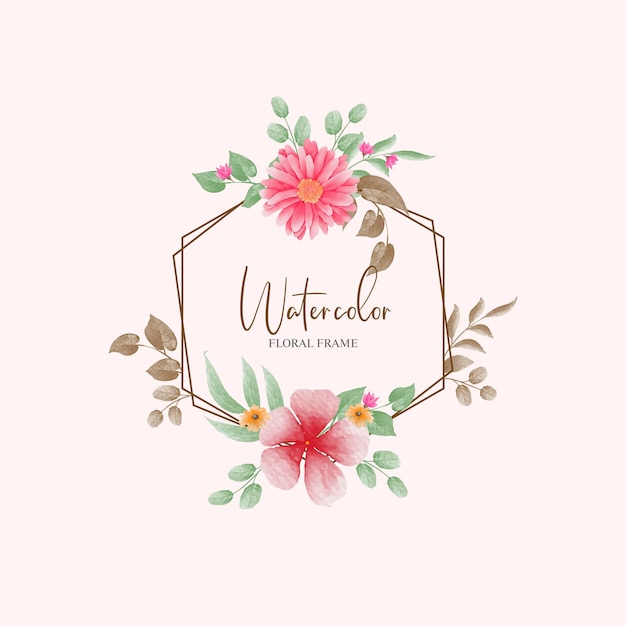 Premium Vector | Watercolor thanksgiving floral frame vector