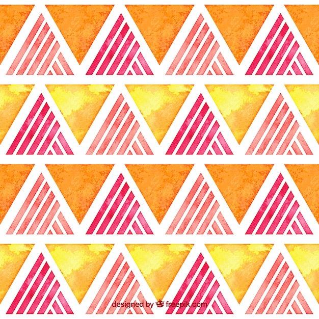Free Vector | Watercolor triangles pattern