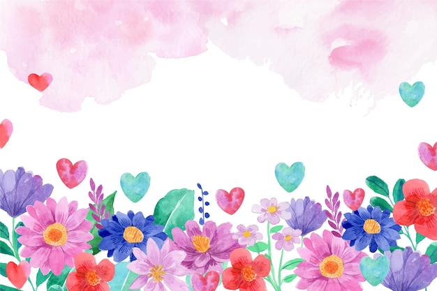 Premium Vector | Watercolor valentine's day background