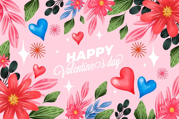 Free Vector | Watercolor valentine's day background