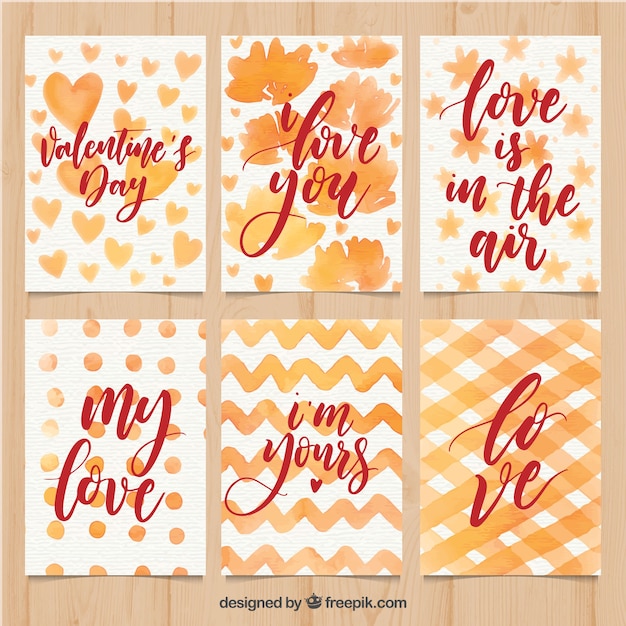 Free Vector | Watercolor valentine's day card template