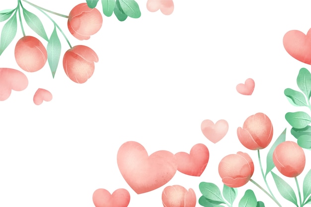 Free Vector | Watercolor valentine's day wallpaper