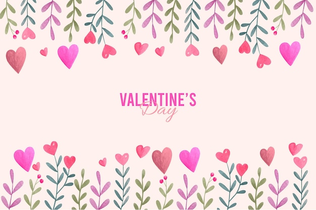 Free Vector | Watercolor valentines day background