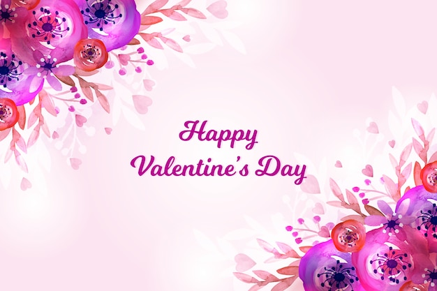 Free Vector | Watercolor valentines day wallpaper theme