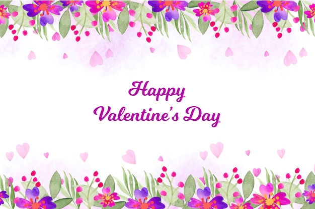 Free Vector | Watercolor valentines day wallpaper