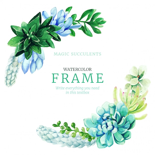 Download Premium Vector | Watercolor wreath frame composed of ...