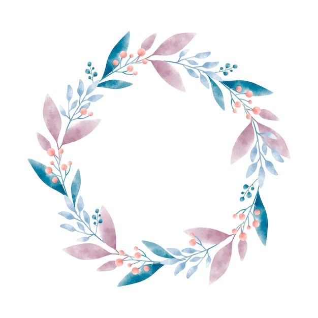 Download Free Vector | Watercolor wreath graphic vector design