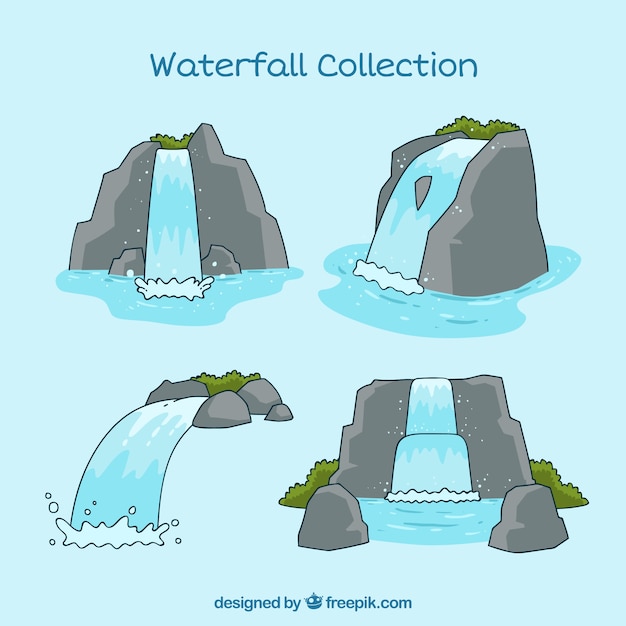 Cartoon Waterfall / Download these cartoon waterfall background or