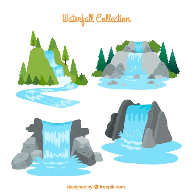 Vectors of Waterfalls | Free Vector Graphics | Everypixel