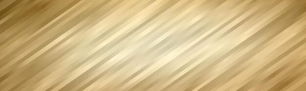 波の抽象的な背景 縞模様の壁紙 ゴールドカラーのバナーカバー プレミアムベクター