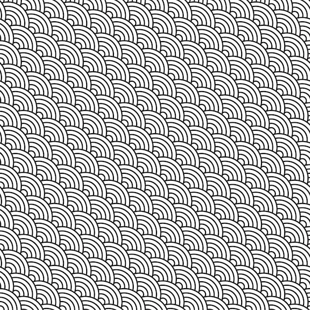 Premium Vector | Wave pattern traditional seamless japanese